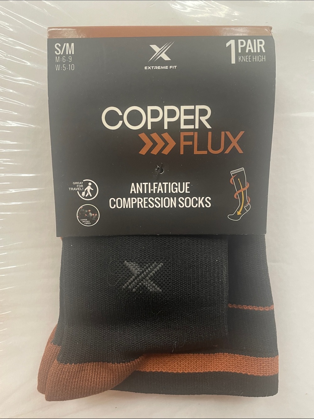 Copper Flux Compression Socks New with Tag size S/M 15-20mmHg compressio…
